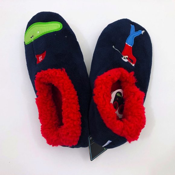 NWT Snoozies Men's Slippers Golf the 18th Hole Small 7/8 Dark Navy Blue - Picture 4 of 6